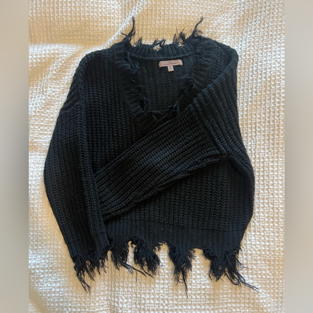 Love Tree Black Sweater